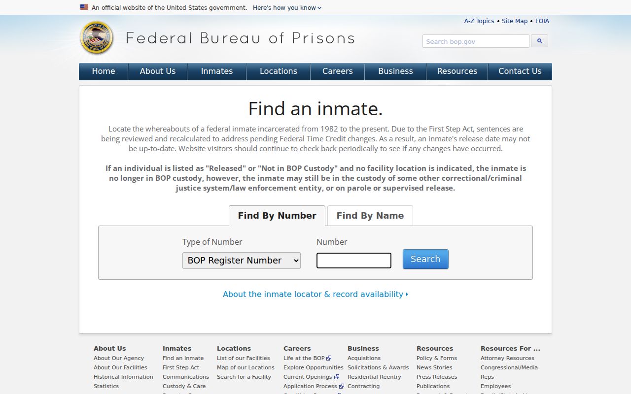 Federal custody search for a person with Navarro County criminal records