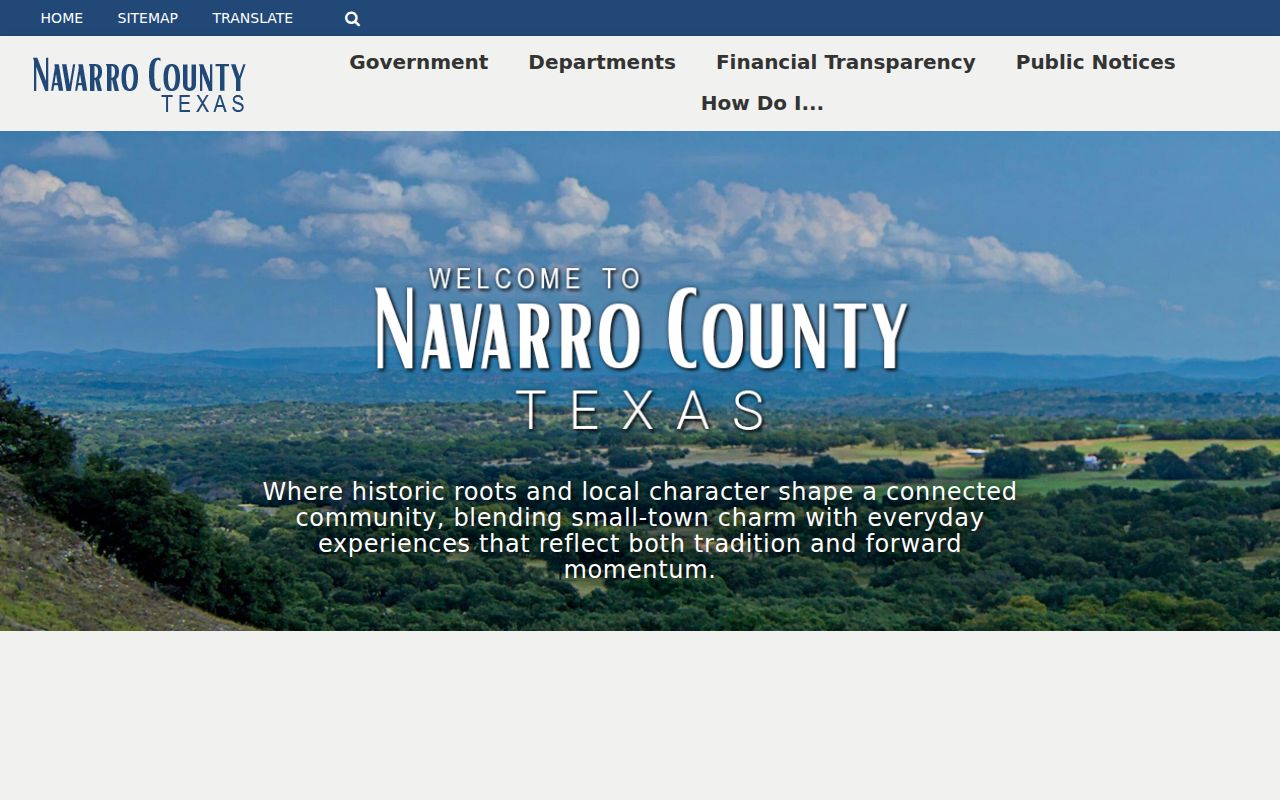 Navarro County criminal history offices at the county courthouse