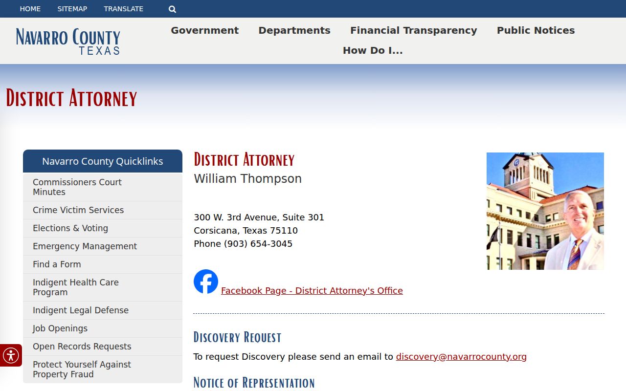 Navarro County criminal records for Recovery Court and diversion