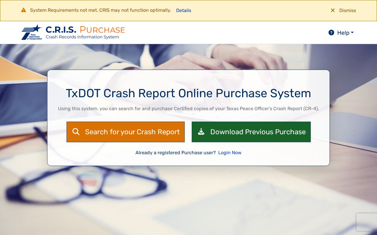 TxDOT crash report search tied to Navarro County police records